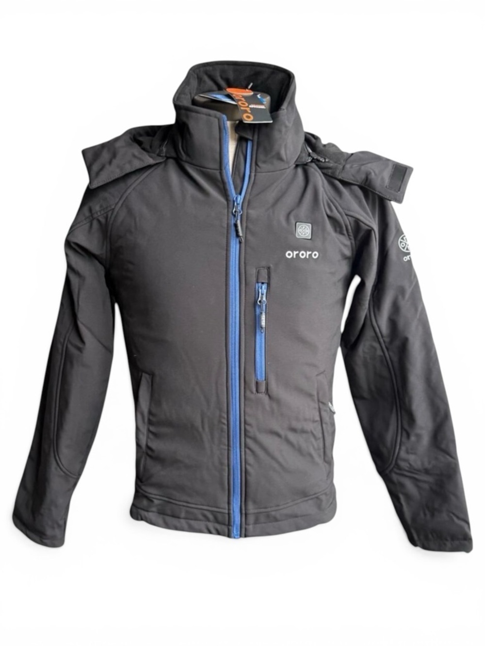 ORORO Heated Jacket Men’s XS Black Softshell Full Zip NWT No Battery